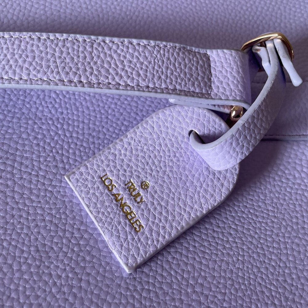 Truly Beauty Amalfi Luxury Vegan Leather Travel Trunk in Lilac - Picture 6 of 14